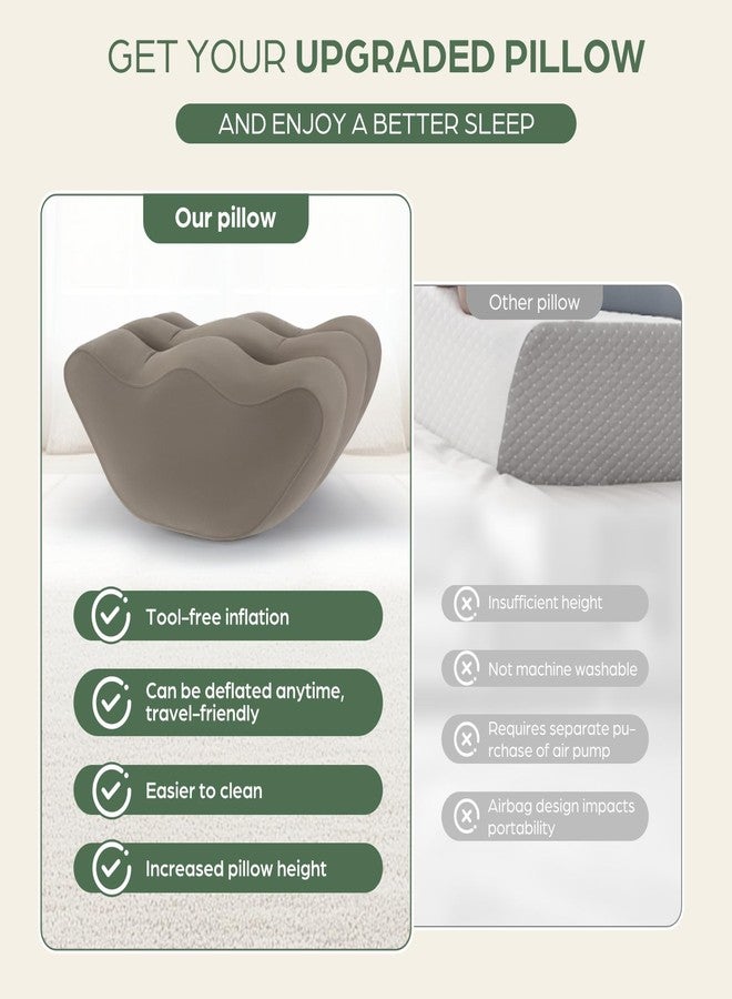 Yeria Inflatable Leg Elevation Pillow After Surgery, Wedge Leg Knee Elevating Pillows for Blood Circulation for Traveling, Injury Recovery, Swelling, Leg Support Cushion Knee Hip Ankles Pain - Image 4