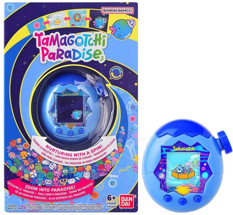 Bandai Tamagotchi Original Blue Water Paradise Design, Battery Operated - Interactive Electronic Pet Toy for Kids Ages 3+ - Image 2