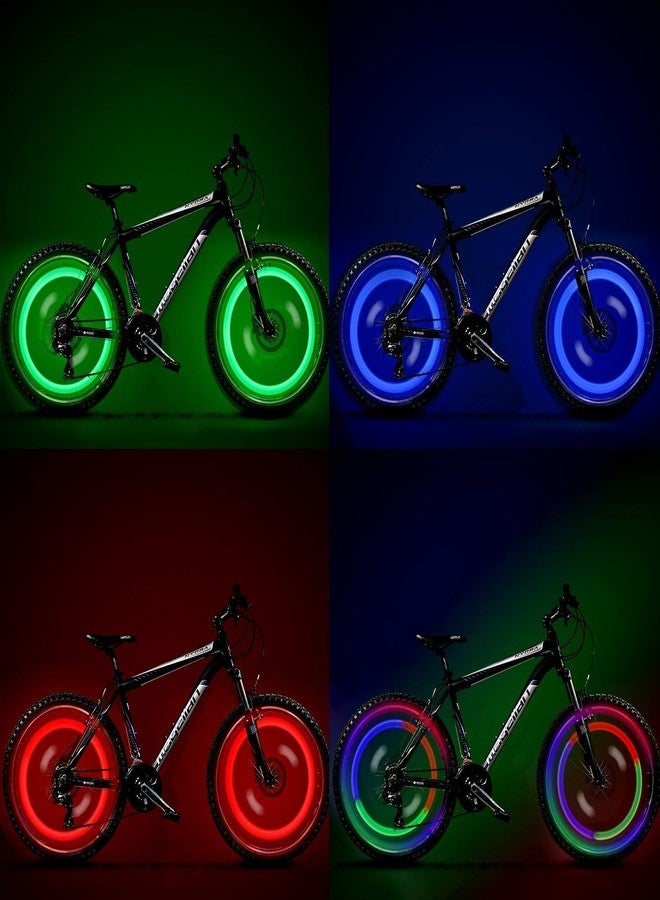 KICKZU Bicycle Hot Wheel Spoke Lights, Light for Cycles, Spoke Reflectors, Cycle Light, Flashing LED Neon Lights Bike Cycling Tire Spoke Safety Warning Lights Waterproof (4Pcs) - Image 4