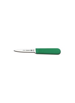 TRAMONTINA Since 1911,Made in Brazil- Professional 4 Inches Paring Knife with Stainless Steel Blade and Green Polypropylene Handle with Antimicrobial Protection 