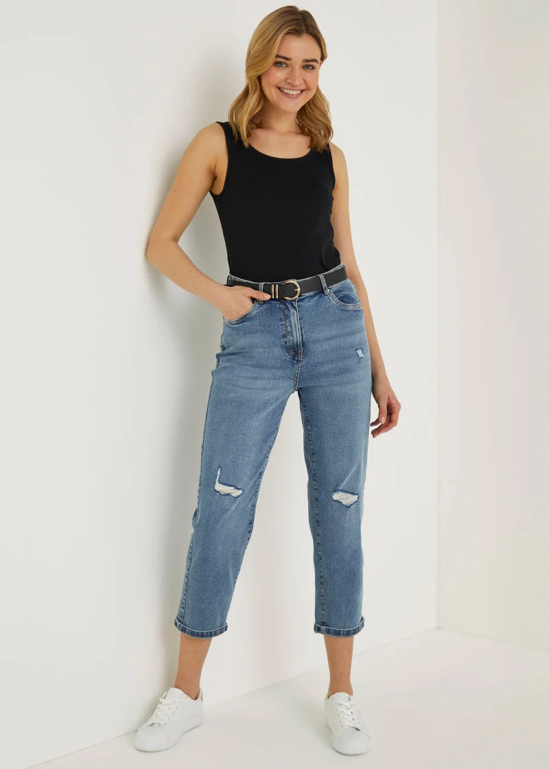 Matalan Cream Flower Embellished T-Shirt