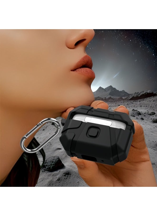 Generic - Apple Protective Case Is Suitable For AIRPODS 4/3 PRO 2 TPU Split Anti-drop Bluetooth Earphone Case 1/2 Generation-Color:Black-Applicable Models:Airpods Pro2 - Image 1