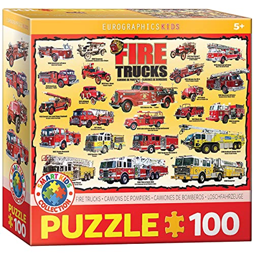 eurographics Fire Trucks 100 Piece Jigsaw Puzzle - Image 1