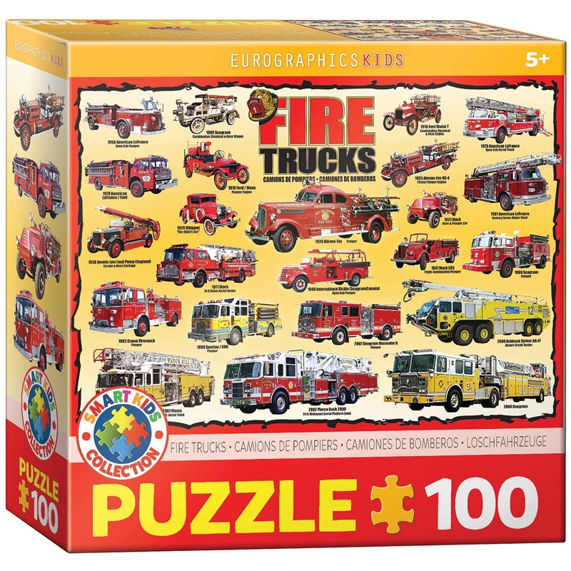 eurographics Fire Trucks 100 Piece Jigsaw Puzzle - Image 2