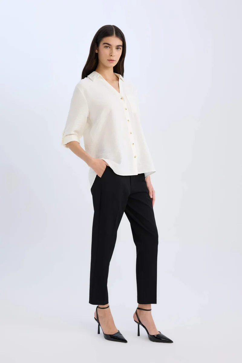 ديفاكتو Regular Fit Shirt Collar Long Sleeve Shirt