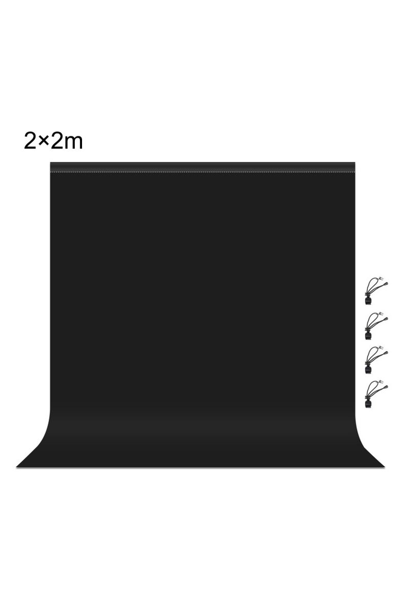 بولوز خلفية تصوير سوداء من بولوز 2×2 متر – قماش سميك للاستوديو والتصوير الفوتوغرافي والفيديو (PU5207B) - Image 4