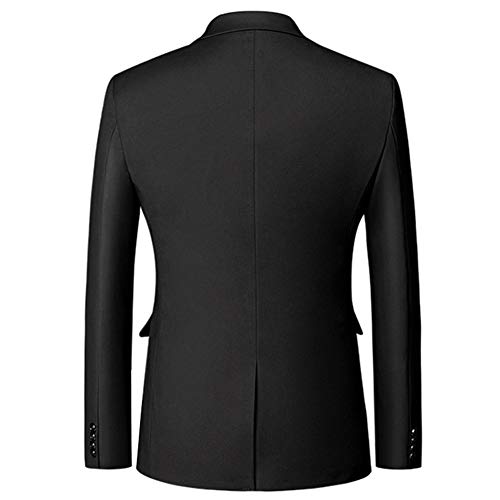 Catheive Blazer for Men Slim Fit Suit Jacket Sport Coats Formal Dress Jacket 2 Button Black - Image 2