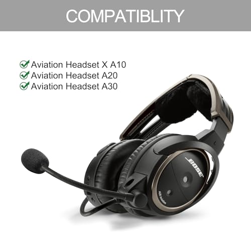 G GVOEARS GVOEARS Microphone Cover for Bose Aviation 20, 3 Pack Replacement Mic Foam for Bose Aviation X A10 A20 A30 Headset, WindScreen Pop Filter Sponge (Black) - Image 2