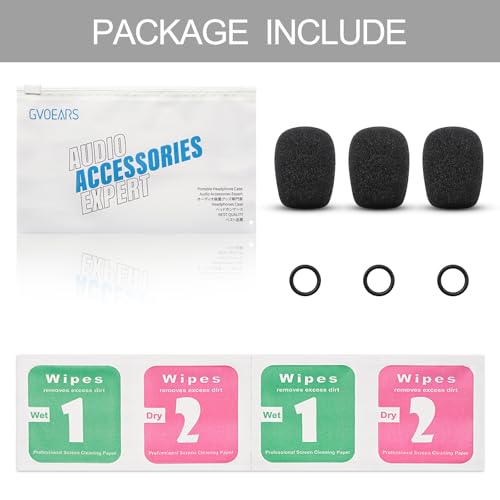 G GVOEARS GVOEARS Microphone Cover for Bose Aviation 20, 3 Pack Replacement Mic Foam for Bose Aviation X A10 A20 A30 Headset, WindScreen Pop Filter Sponge (Black) - Image 5