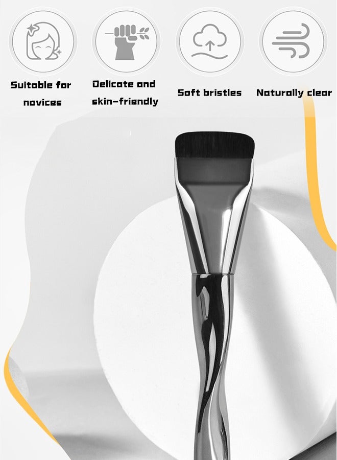 فرشاة مكياج مسطحة، فرشاة كريم أساس، أداة مكياج الوجه - Image 4