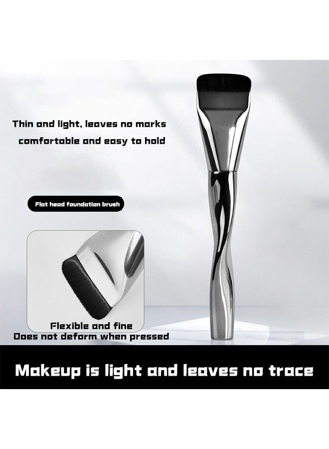 فرشاة مكياج مسطحة، فرشاة كريم أساس، أداة مكياج الوجه - Image 1