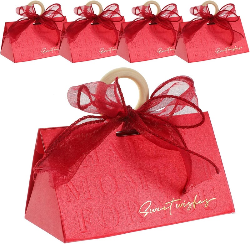 NUSITOU 18pcs Red Ribbon Candy Boxes Small Boxes Wedding Favor Party Candy Holder for Wedding Party Supplies - Image 1
