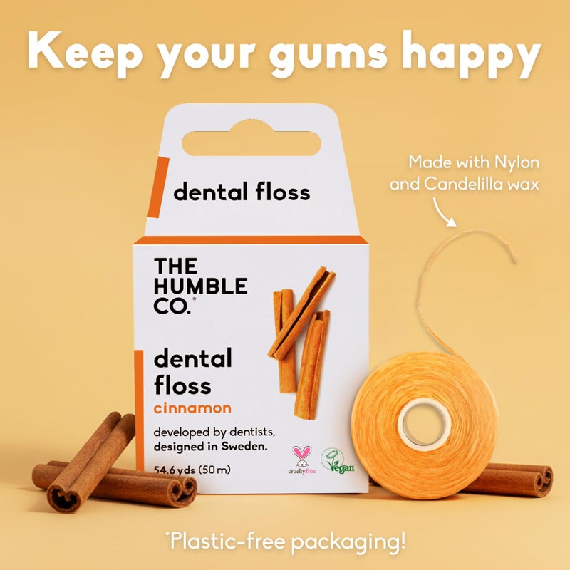 The Humble Co. The Humble Co Mint Dental Floss, 4 Pack - Vegan Expanding Dental Floss for Adult & Kids - Non-Toxic, Thick Expandable Floss for Gum Health - Oral Care & Hygiene - 220 Yards - Image 2