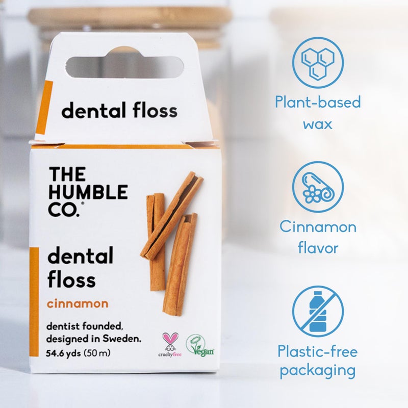 The Humble Co. The Humble Co Mint Dental Floss, 4 Pack - Vegan Expanding Dental Floss for Adult & Kids - Non-Toxic, Thick Expandable Floss for Gum Health - Oral Care & Hygiene - 220 Yards - Image 4