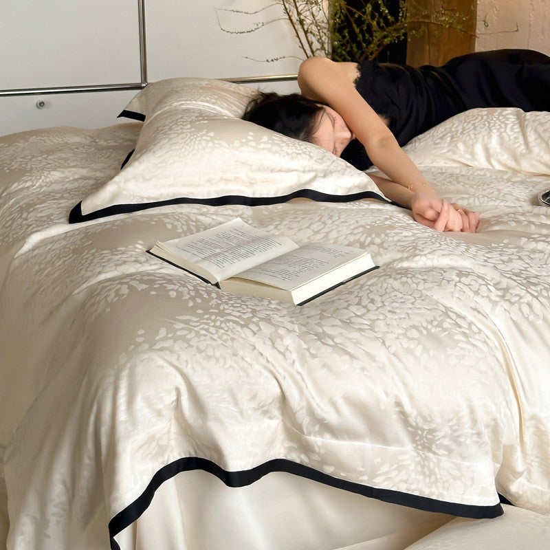 2026 Spring-Summer Tencel Cotton Bedding Set - Elegant Champagne Color - Image 2
