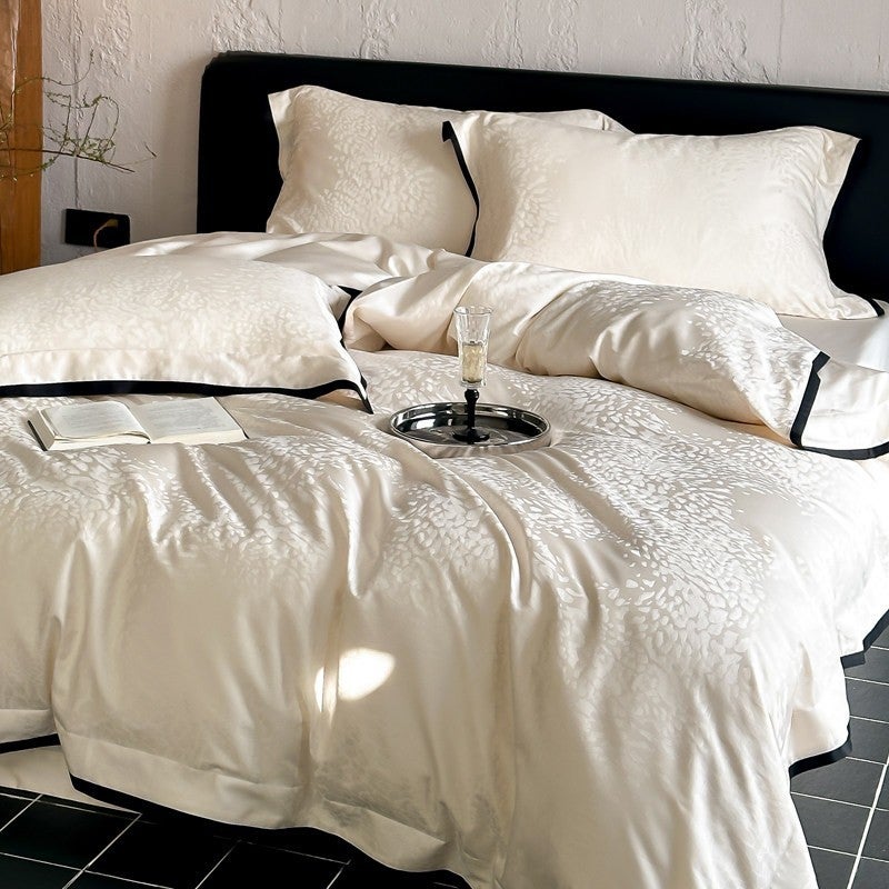 2026 Spring-Summer Tencel Cotton Bedding Set - Elegant Champagne Color - Image 1