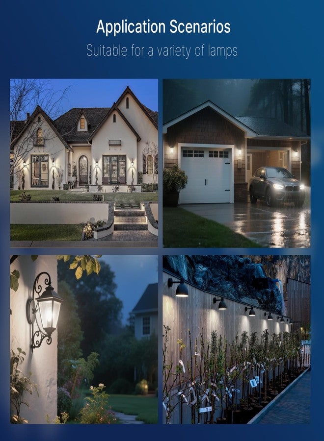 FLSNT Dusk to Dawn Outdoor Sensor A19 LED Light Bulb, 5000K Daylight, 7W (60W Eqv.), 800LM, Vintage Filament E26 Base,Auto On/Off Photocell Automatic for Energy-Efficient Outdoor Lighting, 4 Pack - Image 5