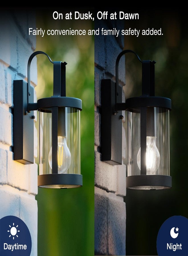 FLSNT Dusk to Dawn Outdoor Sensor A19 LED Light Bulb, 5000K Daylight, 7W (60W Eqv.), 800LM, Vintage Filament E26 Base,Auto On/Off Photocell Automatic for Energy-Efficient Outdoor Lighting, 4 Pack - Image 2