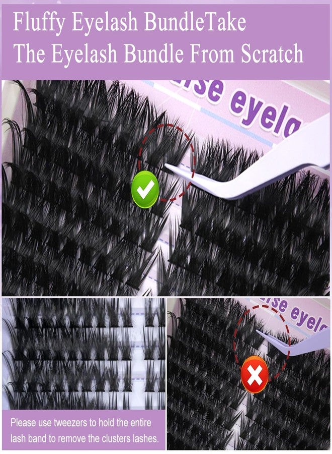 MAYCREATE® 252PCS Wispy Lash Clusters Natural Eyelash Clusters 60D Cluster Eyelash Extensions 8-16mm Mix Thin & Invisible Lashes Individual Lashes DIY Lash Extension at Home - Image 5