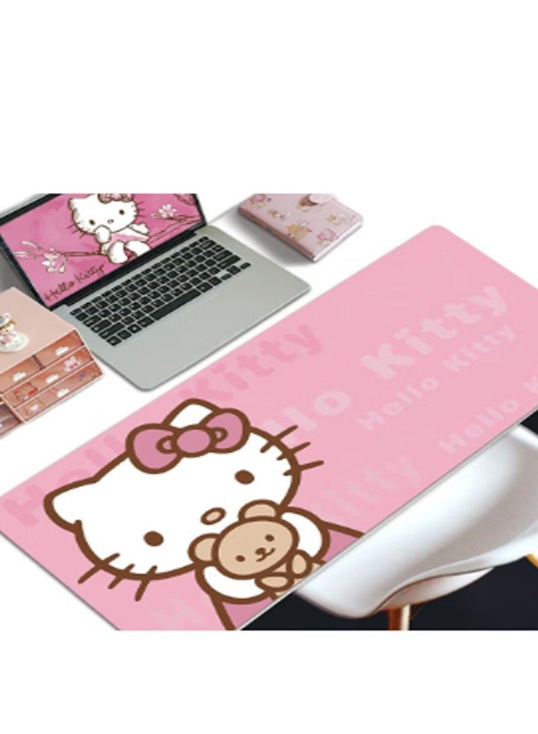Y&D Hello Kitty Gift For Girls Gaming Mouse Pad Extended Large Mat Desk Pad Stitched Edges Mousepad Long Mouse Pad And Non-Slip Rubber Base Mice Pad 800X300X4mm  - Image 1