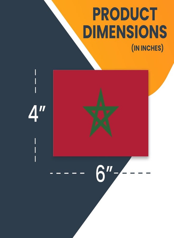 ماغنيت مي آب ملصق مغناطيسي للسيارة عليه علم المغرب، مقاس 4 × 6 بوصات، مغناطيس سيارات شديد التحمل للسيارات والشاحنات وسيارات الدفع الرباعي - Image 2