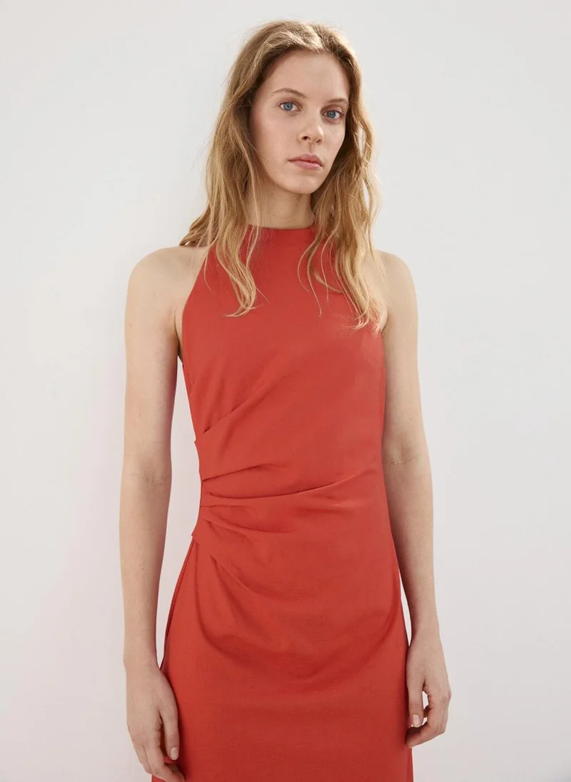 Mango  Draped Midi-Dress for Women | Best Price UAE