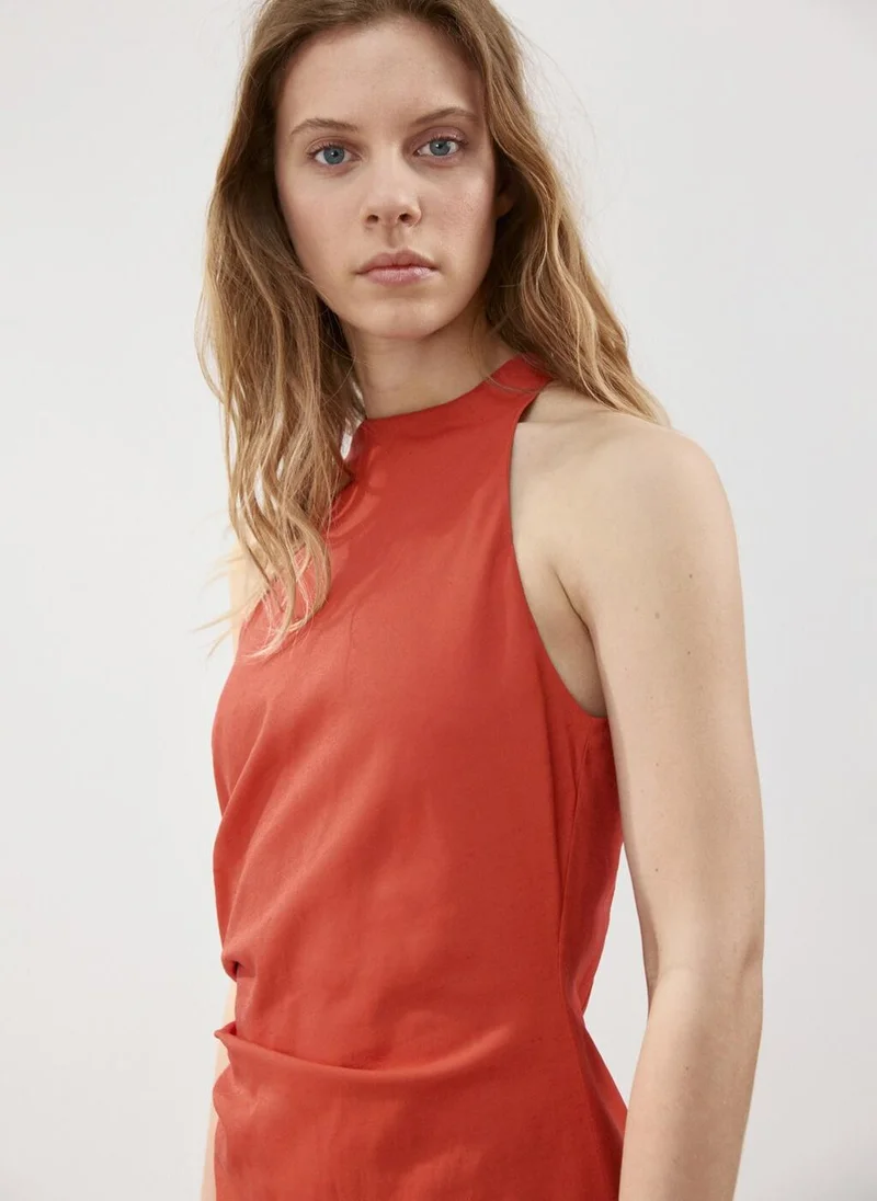 Mango  Draped Midi-Dress for Women | Best Price UAE