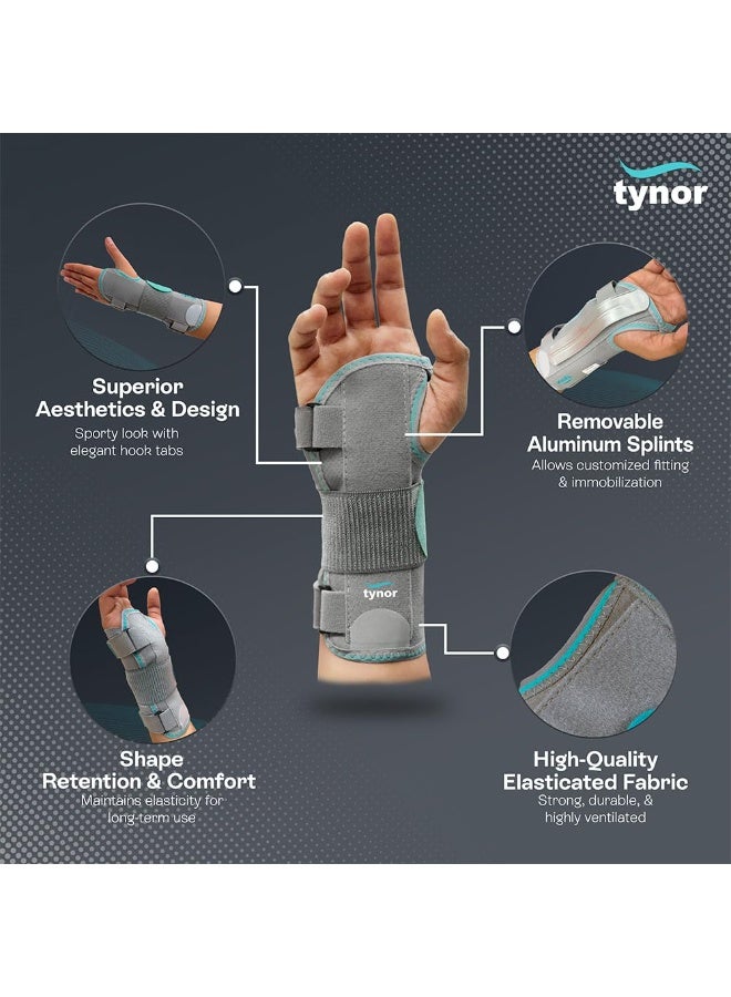 تاينور جبيرة المعصم من TYNOR - للاستخدام بكلتا اليدين، رمادي، مقاس متوسط، قطعة واحدة - Image 3