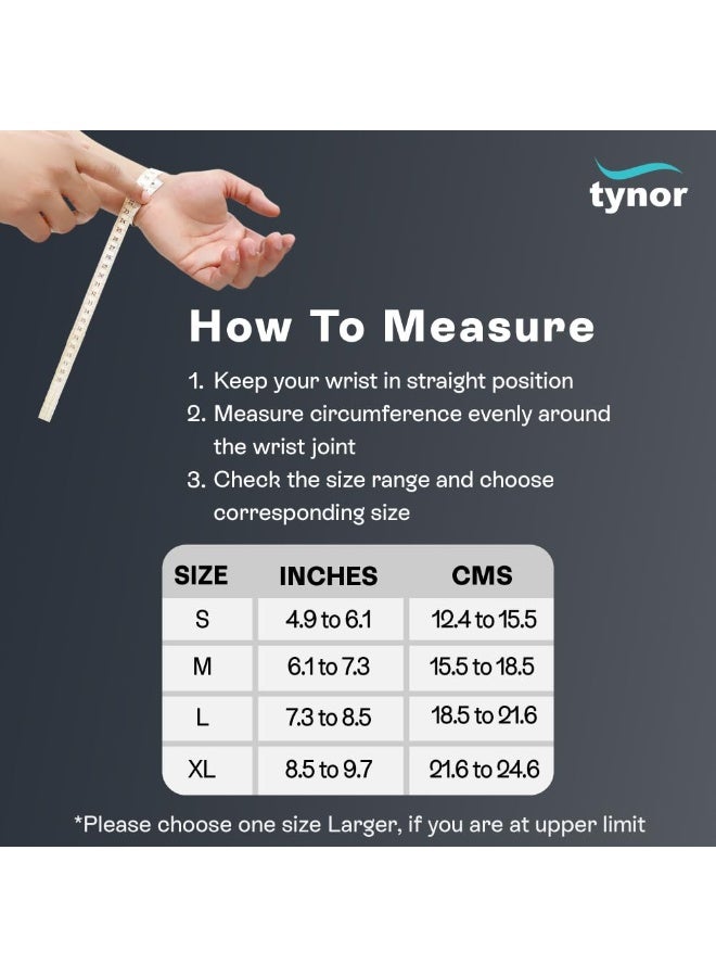 تاينور جبيرة المعصم من TYNOR - للاستخدام بكلتا اليدين، رمادي، مقاس متوسط، قطعة واحدة - Image 4