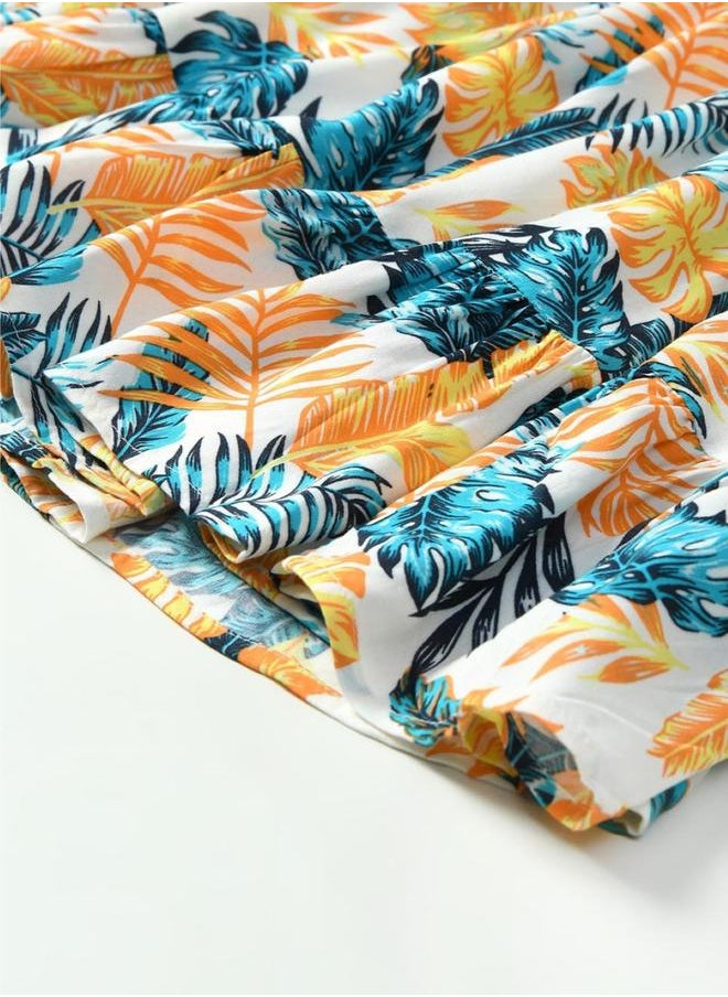 BELLA MODA - All-Over Print Floral Applique Tiered Dress by Styli - Image 1