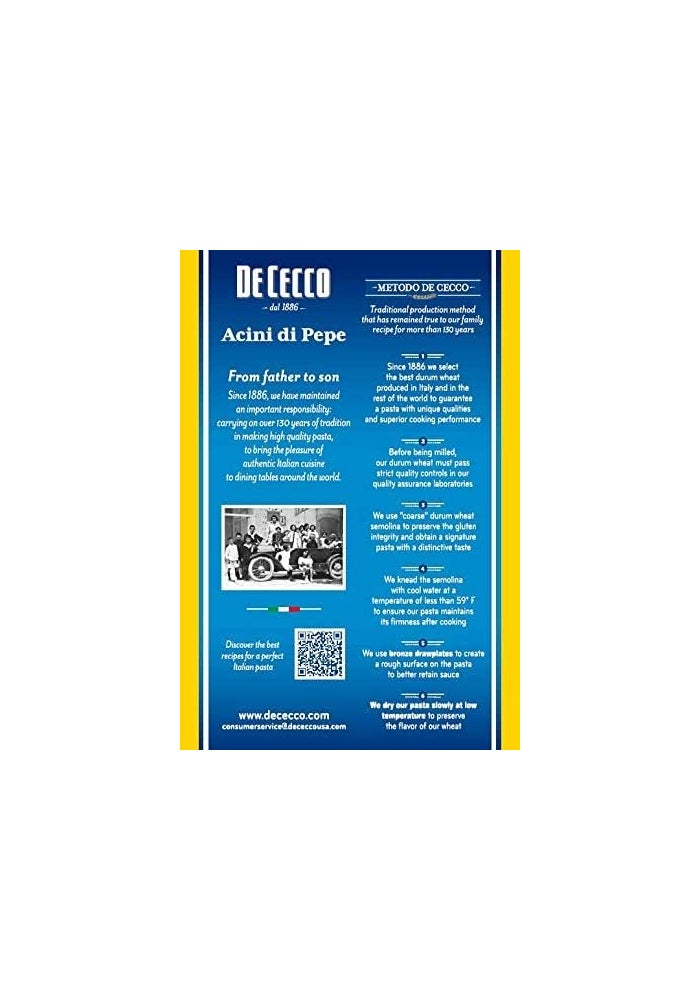 De Cecco Acini di Pepe Pasta, 16 Ounces (Pack of 2) - Slow Dried for Superior Quality - Image 3