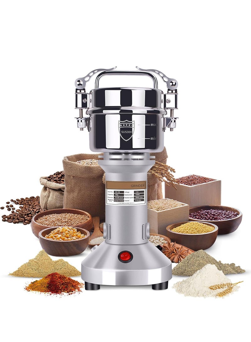 عربست طاحونة حبوب كهربائية، طاحونة متعددة الوظائف 150g مع 650W عالية الطاقة لحبوب القهوة / الفانيليا / التوابل / المكسرات / الحبوب الطحن السريع،طاحونة حبوب القهوة الكهربائية من الفولاذ المقاوم للصدأ للاستخدام المنزلي - Image 1