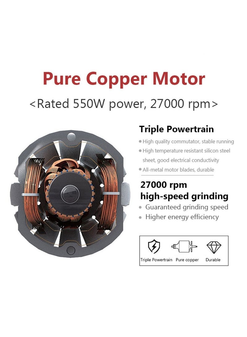 عربست طاحونة حبوب كهربائية، طاحونة متعددة الوظائف 150g مع 650W عالية الطاقة لحبوب القهوة / الفانيليا / التوابل / المكسرات / الحبوب الطحن السريع،طاحونة حبوب القهوة الكهربائية من الفولاذ المقاوم للصدأ للاستخدام المنزلي - Image 5