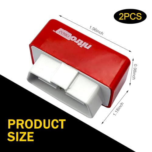 Qurbuns 2 PCS Power Upgrade Pro for Car, Torque Boost with Play and Plug, 25% More Torque and 35% More Power, Universal for D-iesel Vehicles (Red) - Image 2