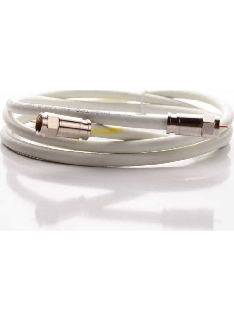 Eraplast Satellite and Satellite Dish Antenna Cable 3 m with F Connectors Attached  - Image 1