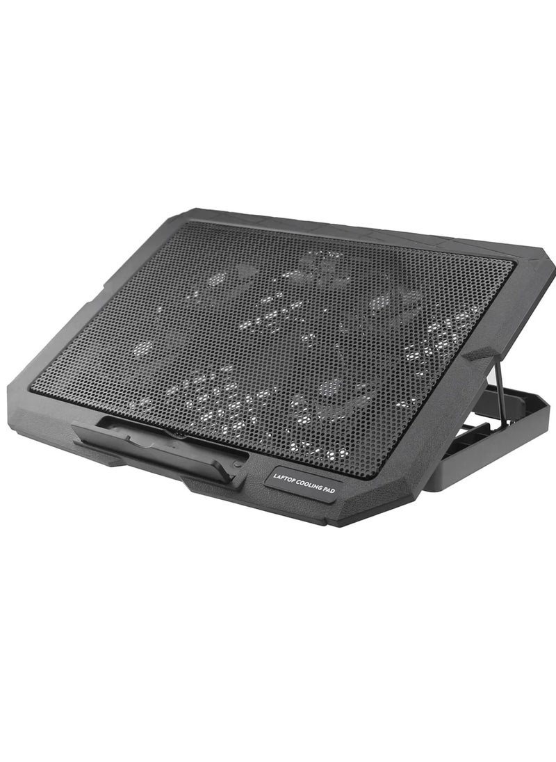 Crash - Laptop fan - from Crutch Fan - C4000 4 fan - 17 inches - powerful cooling - designed to fit all laptops - adjustable to get cool cooling - operates with complete quiet touch - silent mode - weight - black. - Image 1