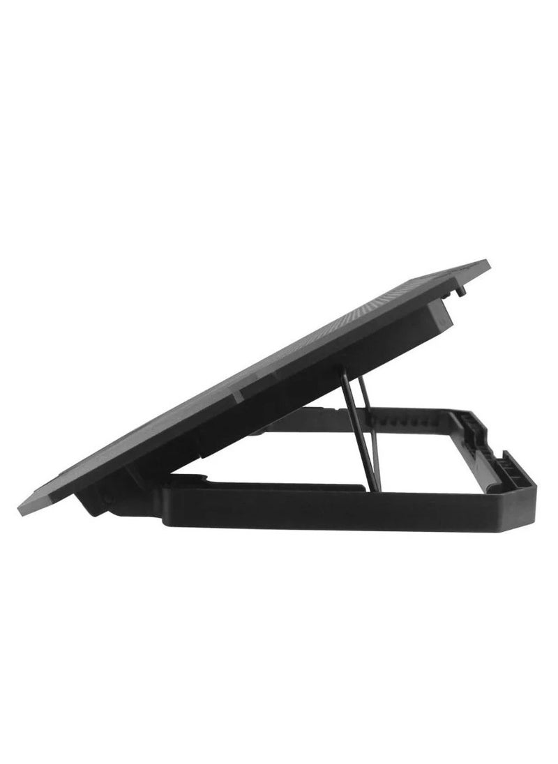 Crash - Laptop fan - from Crutch Fan - C4000 4 fan - 17 inches - powerful cooling - designed to fit all laptops - adjustable to get cool cooling - operates with complete quiet touch - silent mode - weight - black. - Image 1