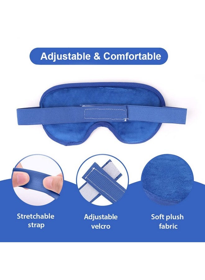 NEWGO - Cooling Eye Mask Gel Eye Mask Reusable Cold Eye Mask For Puffy Eyes Eye Ice Pack Eye Mask With Soft Plush Backing For Dark Circles Migraine Stress Relief Navy Blue - Image 1