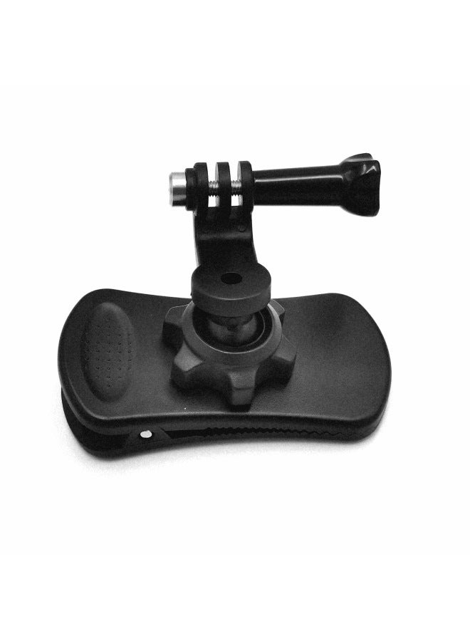 Generic SUREWO Universal GOPRO Sports Camera Schoolbag Clip Backpack Clip Rotating Horizontal And Vertical Racket Strap Fixed Bracket-Color:Schoolbag Clip + Pocket1/2 Frame  - Image 5