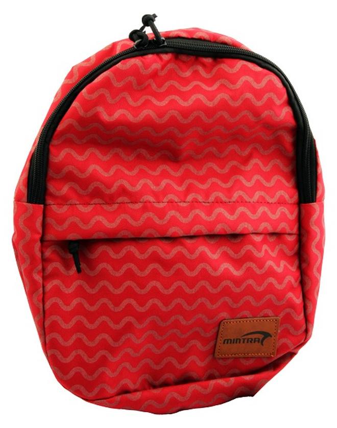 حقيبة مدرسية مطبوعة أحمر 2 سوستة 10 لتر– منترا 08124.