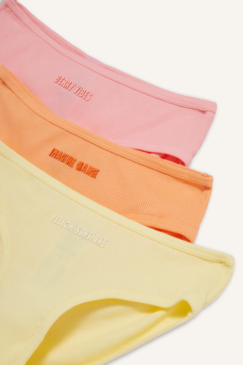 DeFacto Girl Camisole 3 piece Slogan Slip Panty - Image 3
