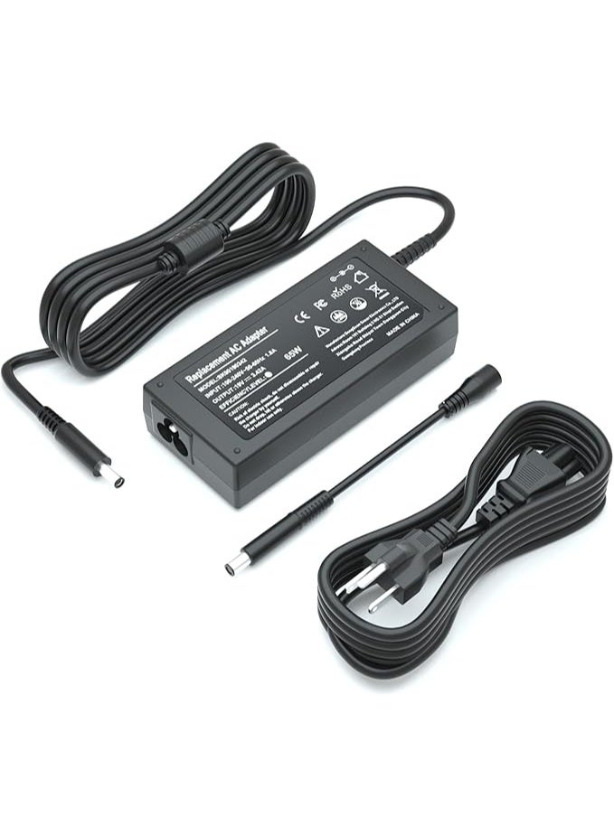 Terabyte 65W Laptop Charger for Dell Latitude 13 3301 3310 3390 14 3400 3410 3420 3490 15 3500 3510 3520 3590 Vostro 13 5301 5390 14 5401 5402 5490 15 3558 3559 - UL Listed Adapter - Image 1