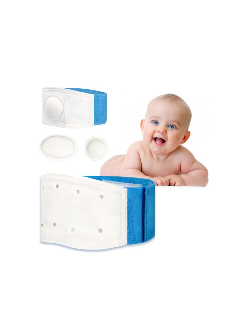 SOLARAE Newborn Umbilical Hernia Belt, Soft Elastic Belly Button Wrap for Infants, Breathable Navel Truss Support Abdominal Binder (12-19 Inches) - Random Blue or Pink Color Options. - Image 1