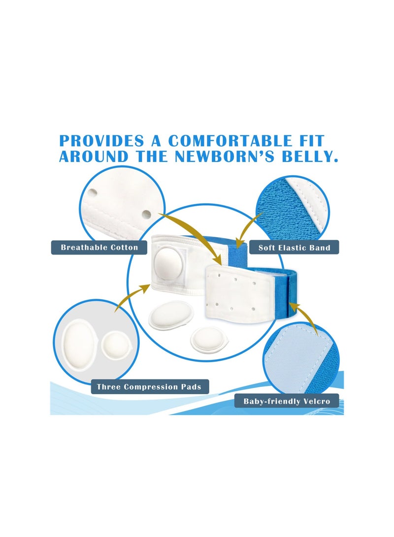 SOLARAE Newborn Umbilical Hernia Belt, Soft Elastic Belly Button Wrap for Infants, Breathable Navel Truss Support Abdominal Binder (12-19 Inches) - Random Blue or Pink Color Options. - Image 5