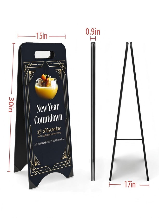 TONICE A-Frame Chalkboard Sign Large 15" x 30" Sandwich Chalkboard Double Sided Sidewalk Signs Outdoor Foldable Blackboard Menu Display for Weddings, Restaurant, Business - Image 2