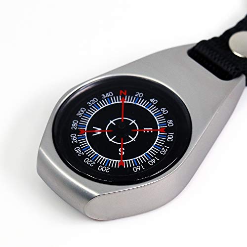 AP ARTSPER Keychain Pocket Backpack Compass Equipment, 2 Pack Key Ring Survival Mini Metal Compass, Bulk Compass for Men Kids Hiking, Suunto, Camping, Teacher - Image 5