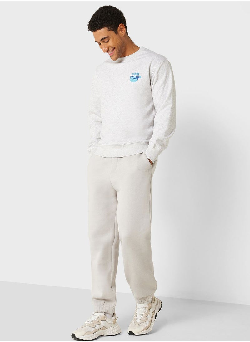 JACK & JONES - Casual Printed Crew Neck Sweatshirt - Image 1