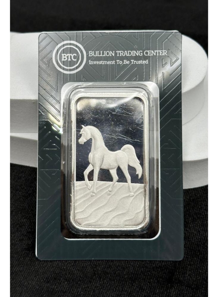 BTC 10 Tola Horse Silver Bar 999.0 Purity