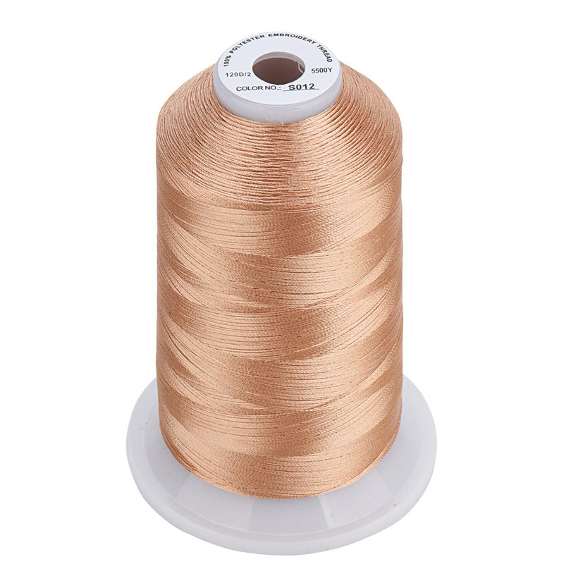 Simthread - 33 Selections - Various Assorted Color Packs of Polyester Embroidery Machine Thread Huge Spool 5500Y for All Sewing Embroidery Machines - 3 Different Brown Colors - Image 2