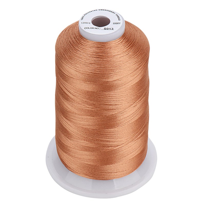 Simthread - 33 Selections - Various Assorted Color Packs of Polyester Embroidery Machine Thread Huge Spool 5500Y for All Sewing Embroidery Machines - 3 Different Brown Colors - Image 3